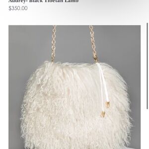 Elegant White Lamb Fur Women's Bag